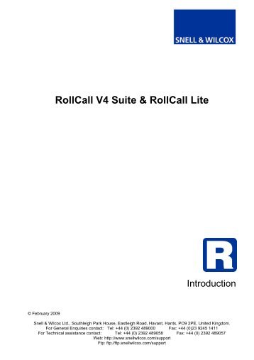 RollCall V4 Suite & RollCall Lite - GRS Systems