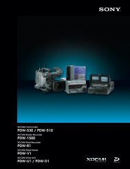 XDCAM Camcorders - Sony