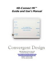 HD-Connect MI manual - Convergent Design, experts in HDMI, SD ...