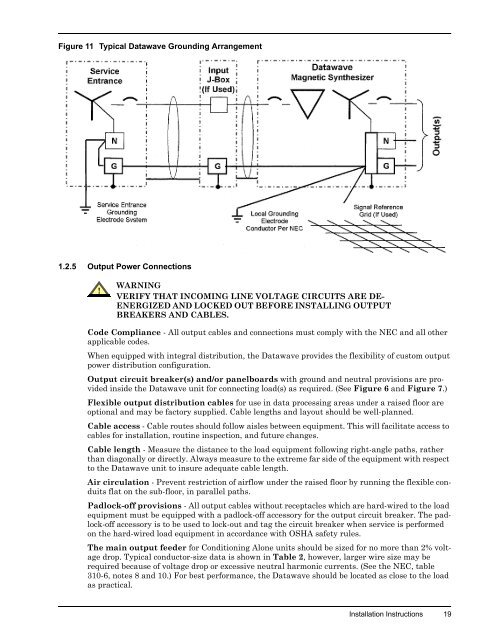 Liebert Datawave, 15-75kVA; Install, Operation & Maintenance Manual