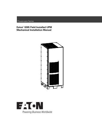 Eaton 9395 Field Installed UPM Mechanical ... - Jonweb.net