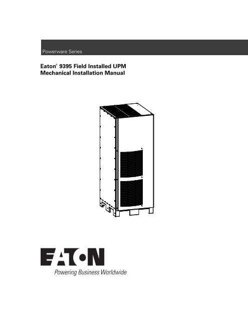 Eaton 9395 Field Installed UPM Mechanical ... - Jonweb.net