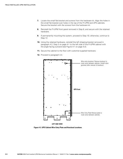 Eaton 9395 Field Installed UPM Mechanical ... - Jonweb.net