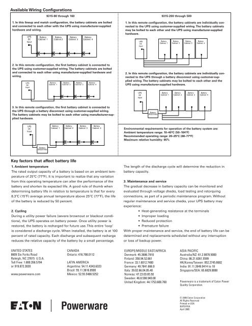 Powerware® Battery Cabinets - Gruber Power