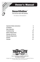 Manual del Propietario para UPS SmartOnline 932470 - Tripp Lite