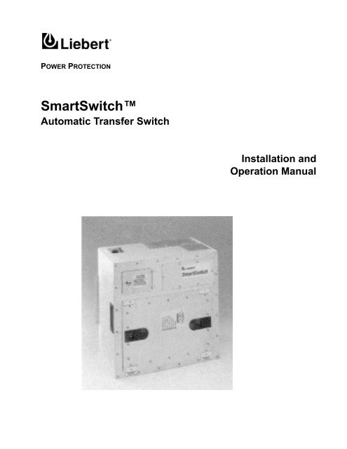 Liebert SmartSwitch - Emerson Network Power