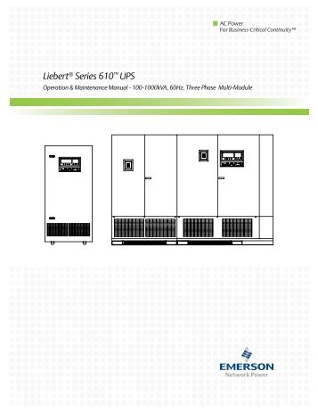 Liebert® Series 610™ UPS - Jonweb.net