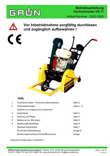 5020 Dachschneider DS 11 - Grün GmbH