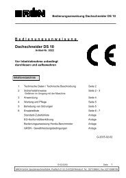 Bedienungsanweisung Dachschneider DS 10 - Grün GmbH