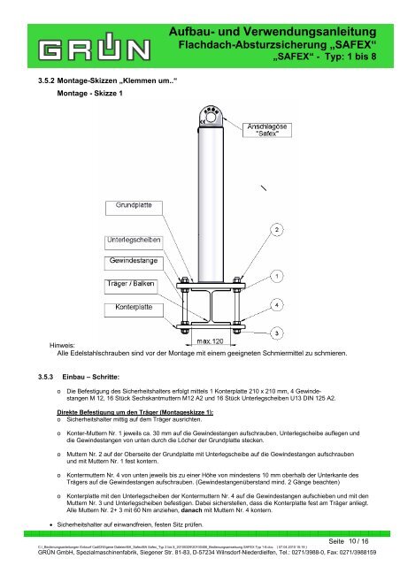 Bedienungsanleitung Safex - Grün GmbH
