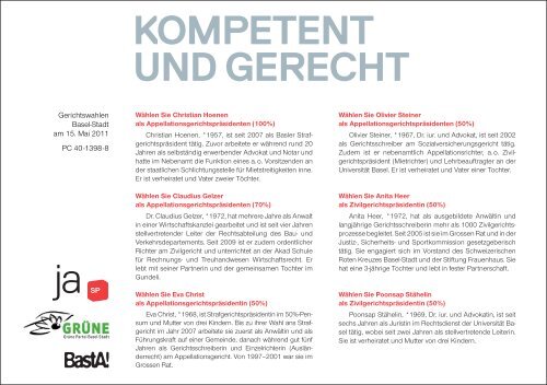 KomPetent und gerecht - Grüne Partei Basel-Stadt