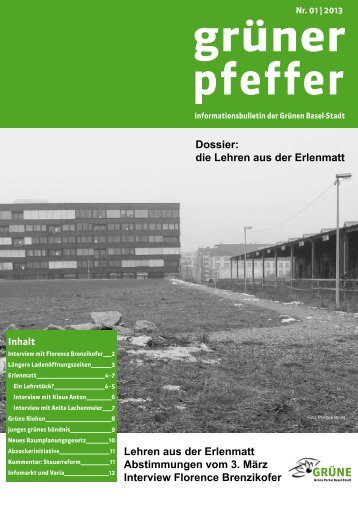 Grüner Pfeffer Nr. 01-2013 - Grüne Partei Basel-Stadt