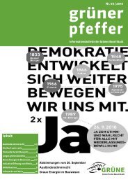 Ausgabe September 2010 - Grüne Partei Basel-Stadt