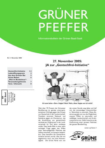 Ausgabe November 2005 - Grüne Partei Basel-Stadt