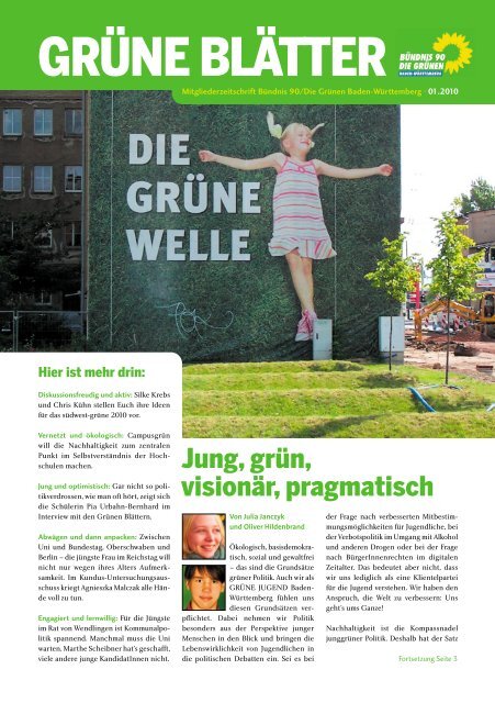 Jung, grün, visionär, pragmatisch - BÜNDNIS 90/DIE GRÜNEN ...