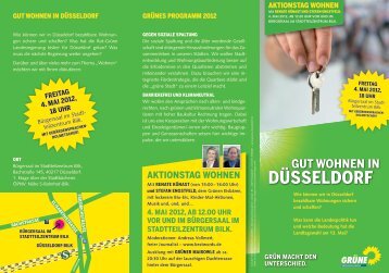 Veranstaltungsflyer (pdf-Datei) - Bündnis 90/Die Grünen Düsseldorf