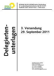 3. Versendung - BÜNDNIS 90/DIE GRÜNEN Baden-Württemberg