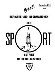 Betriebssport 03/06 - Betriebssportverband Kiel e.v.
