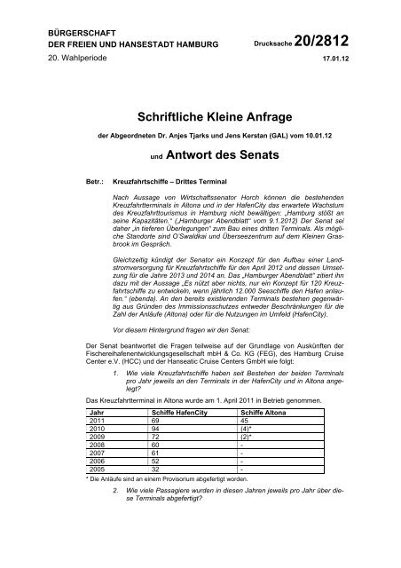 Schriftliche Kleine Anfrage
