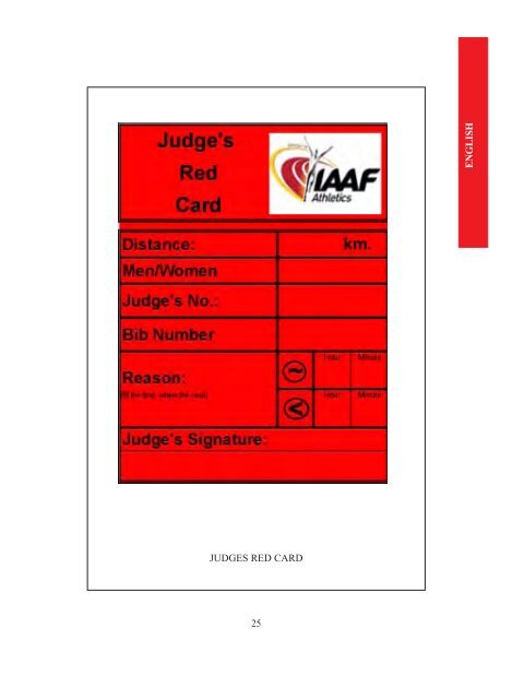 Una guía para Jueces, oficiales, entrenadores y atletas