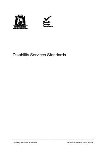 Disability Services Standards Booklet