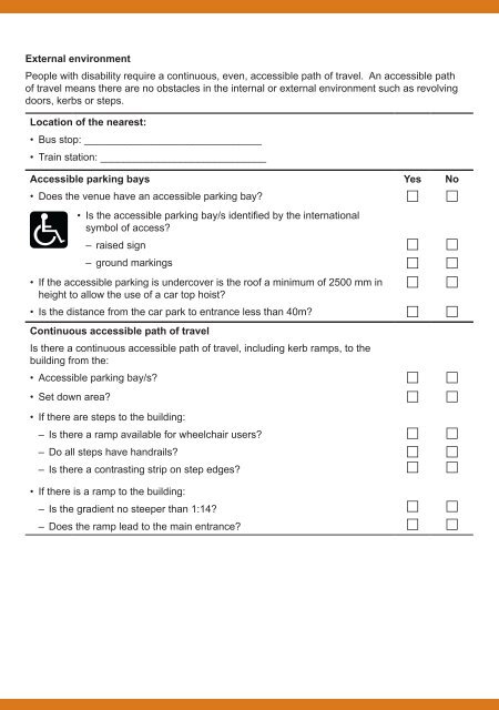 Accessible events checklist