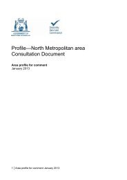 North metropolitan area profile consultation document - accessible