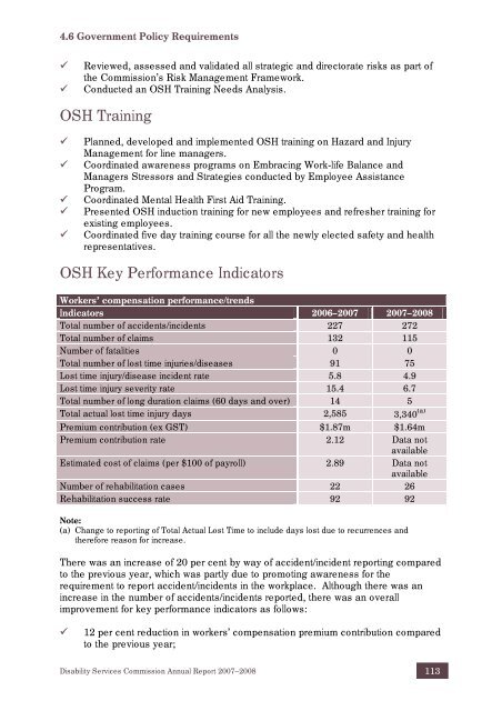 Disability Services Commission Annual Report