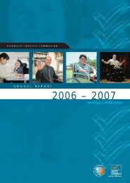 2006-2007 Annual Report - Disability Services Commission