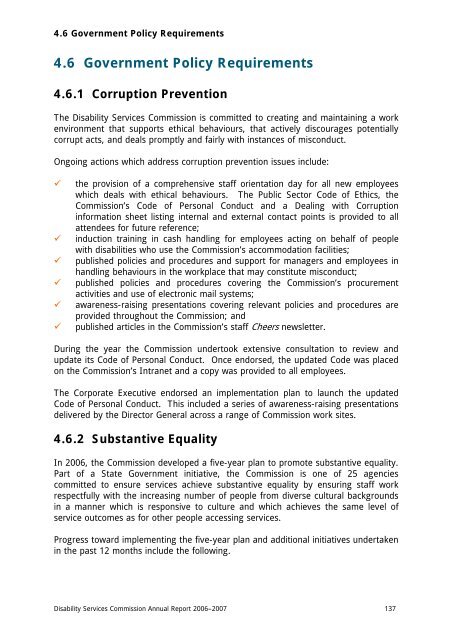 2006-2007 Annual Report - Disability Services Commission