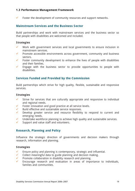 2006-2007 Annual Report - Disability Services Commission