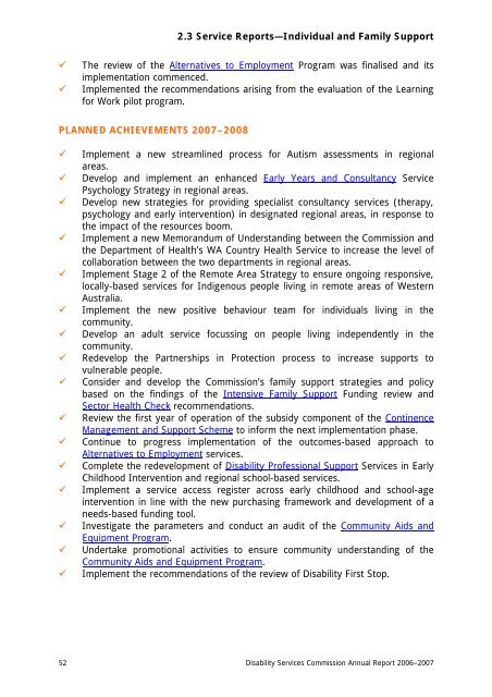 2006-2007 Annual Report - Disability Services Commission