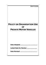 Organisation Use of Private Vehicles - Disability Services ...