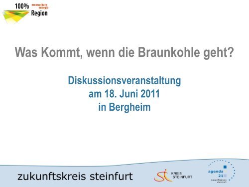 Zukunftskreis Steinfurt –energieautark 2050 von Ulrich Ahlke, Büro