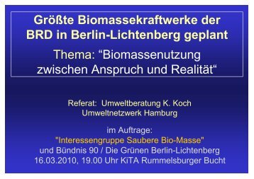 Größte Biomassekraftwerke der BRD in Berlin-Lichtenberg geplant ...