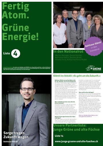 Junge Grüne und alte Füchse - Grüne Kanton Zürich