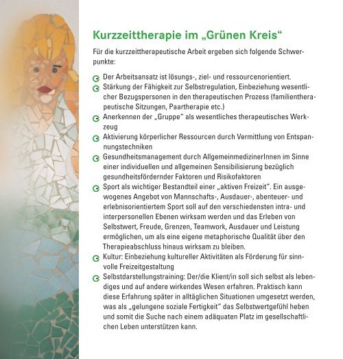 Stationäre Kurzzeittherapie - Grüner Kreis