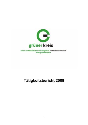 Tätigkeitsbericht 2009 - Grüner Kreis