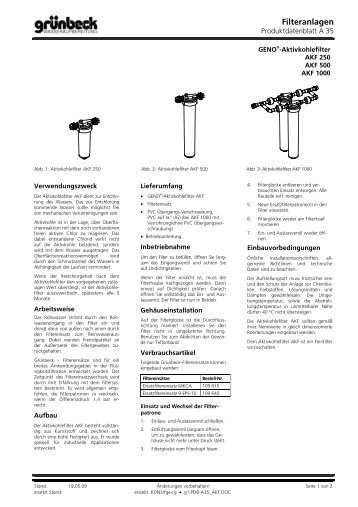 Filteranlagen - grunbeck