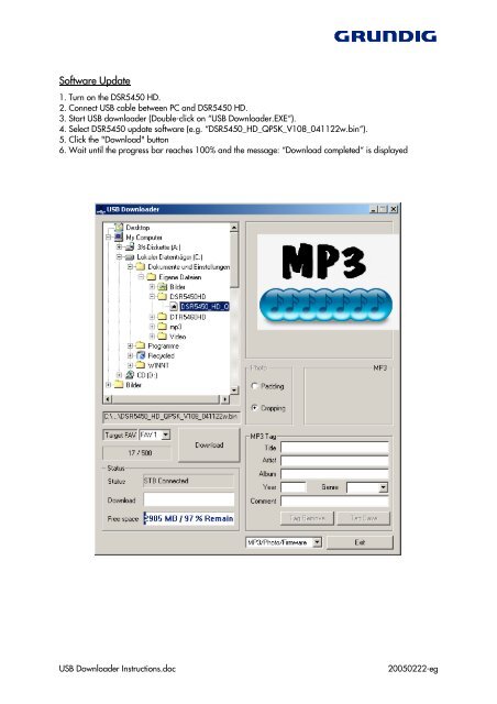 USB Download Software - Grundig