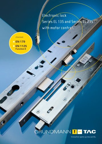 Electronic lock Series EL 135 and Series EL 235 with motor control.