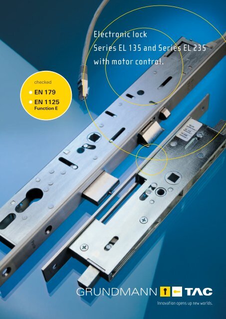 Electronic lock Series EL 135 and Series EL 235 with motor control.