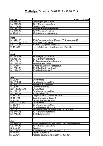 Termine 2. Halbjahr 2012/13 - Grundschule Aerzen