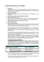 Protokoll Schulelternrat vom 16.09.2009 - Die Grundschule Barendorf