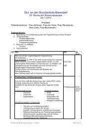 Protokoll der Steuerungsgruppe vom 26.11.2012 - Die Grundschule ...