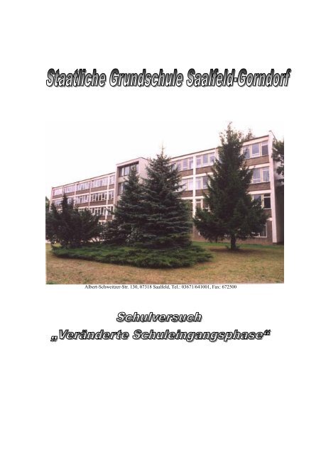 Staatliche Grundschule Saalfeld - Arbeitsgebiet ...