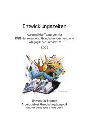 Entwicklungszeiten - Arbeitsgebiet Grundschulpädagogik ...