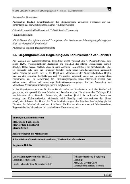 Zweiter Zwischenbericht der wissenschaftlichen Begleitung