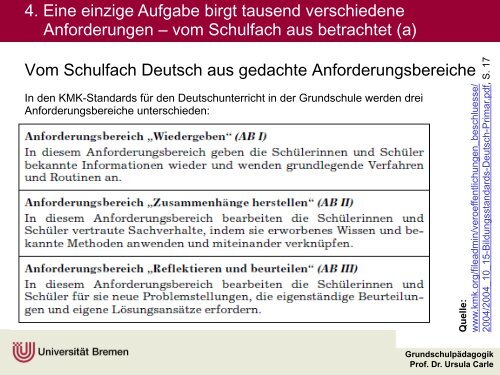 Carle 2010_10Aufgabenqualität in der Schuleingangsphase