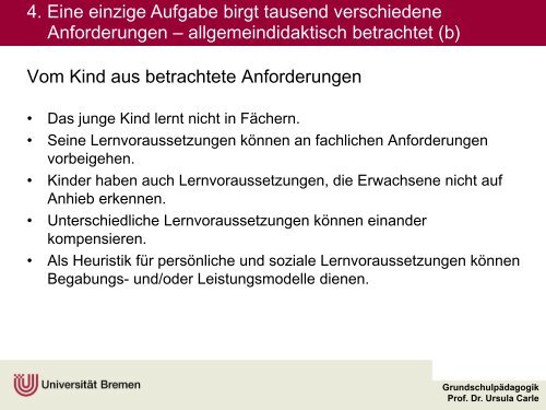 Carle 2010_10Aufgabenqualität in der Schuleingangsphase